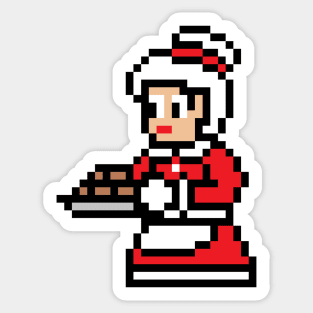 8-bit christmas Mrs. Claus Sticker